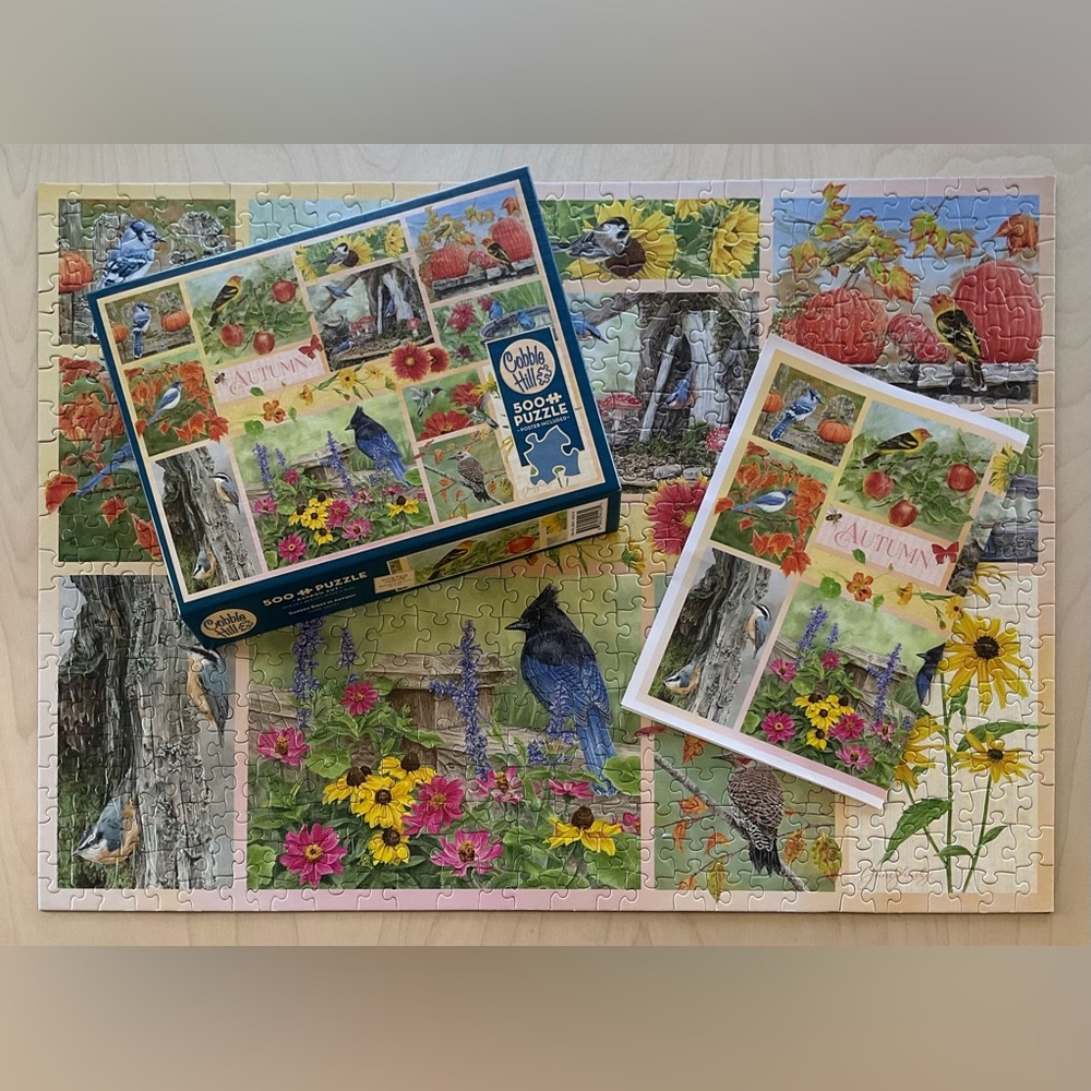 Cobble Hill “Garden Birds in Autumn” 500 piece puzzle - Picture 4 of 5